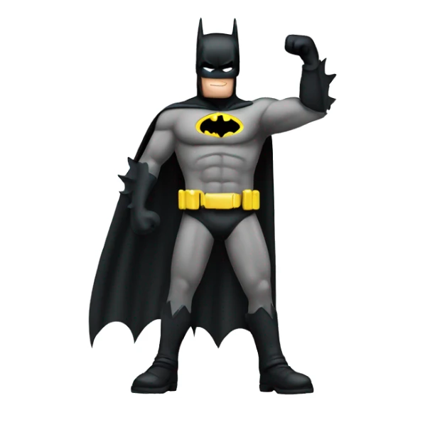 batman standing up on ONE foot with his hand raised sticker