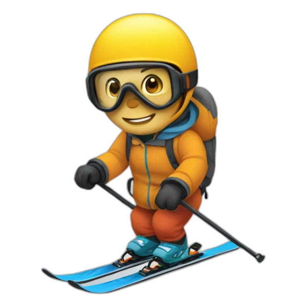 Ours qui fait du ski sticker