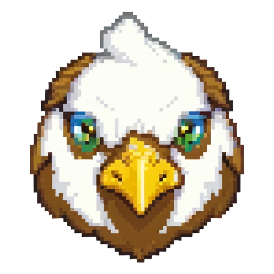 ultra-minimal blocky chicken head emoji with only 2 large square pixels: one white for the head, one yellow for the beak, extremely simple and abstract, matching Minecraft palette sticker