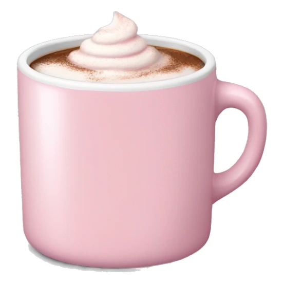 Light Pink mug of hot chocolate  sticker