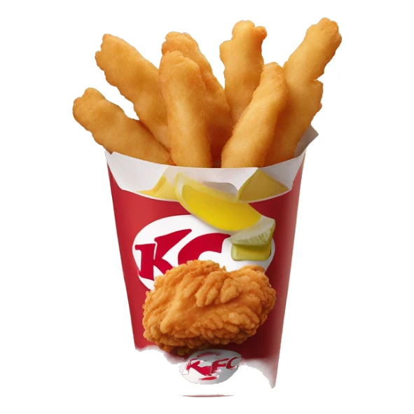 KFC chicken tenders with lemonade crinkle fries  sticker