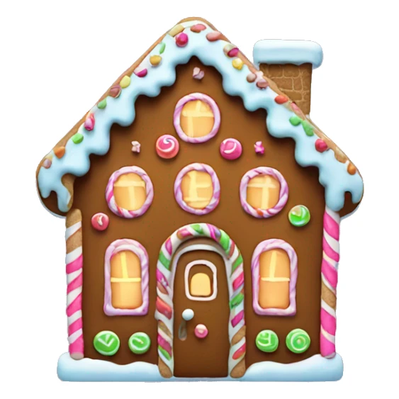 neon gingerbread house  sticker