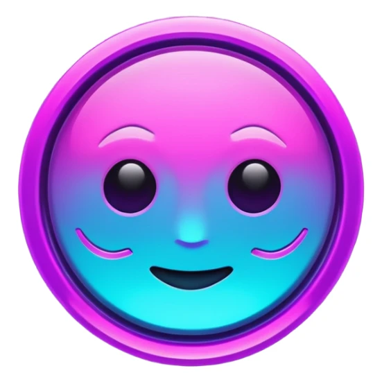 futuristic glowing like, neon purple and cyan light, dark background, digital tech style sticker