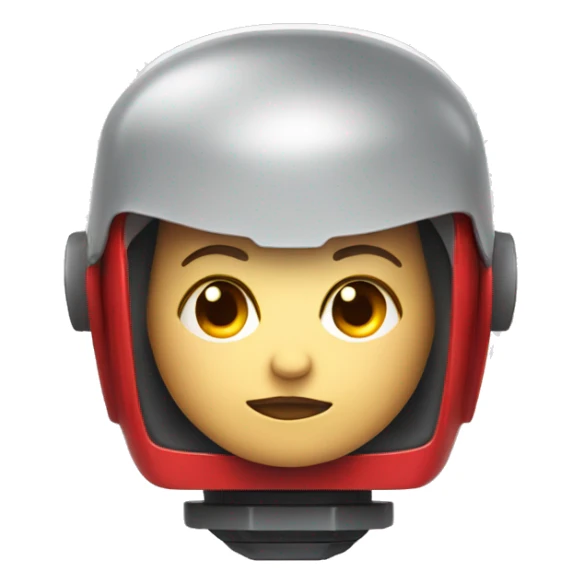 cute head of a bot with red siren sticker