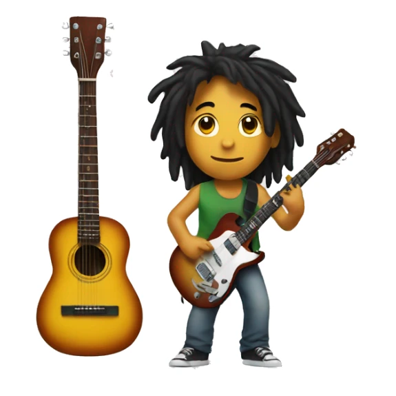 body Bob marley kid with guitar sticker