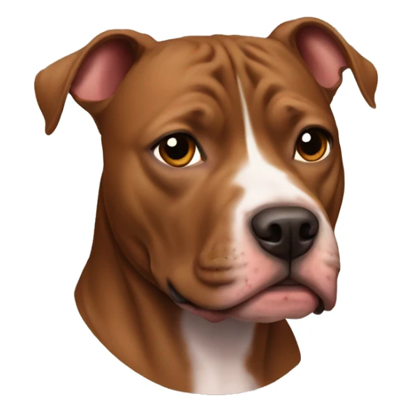 Brown Pitbull laying sticker