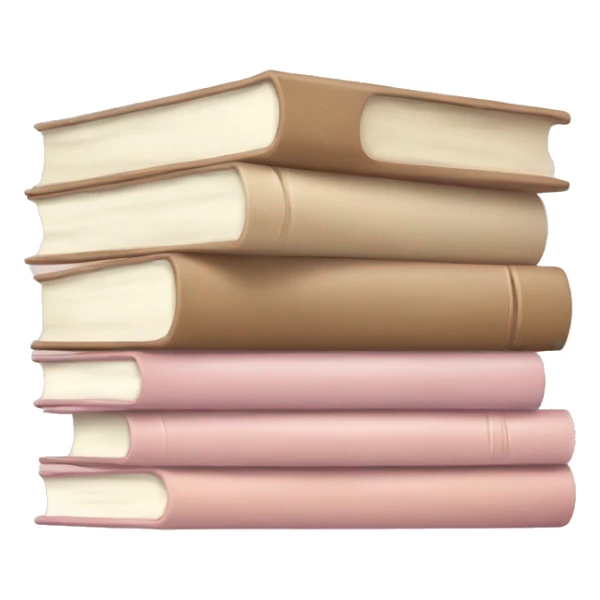 aesthetic book stack beige and light pink sticker
