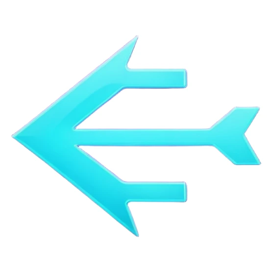 futuristic minimalistic glowing reload arrow symbol, purple and cyan energy glow, dark background, clean modern design, 1:1 aspect ratio, no face sticker