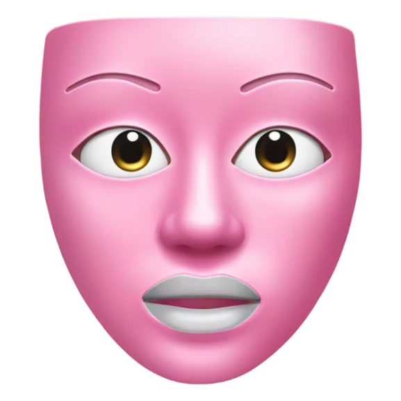 Moisturizing hydrogel face mask pink with slits for eyes, lips and nose  sticker