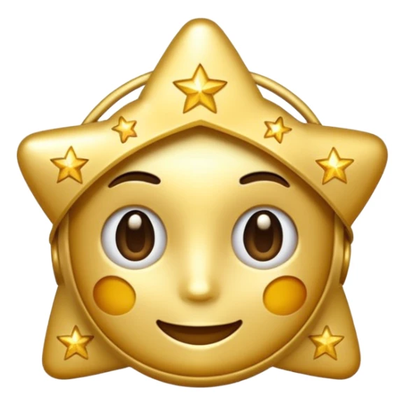 AI with the stars on emoji style sticker