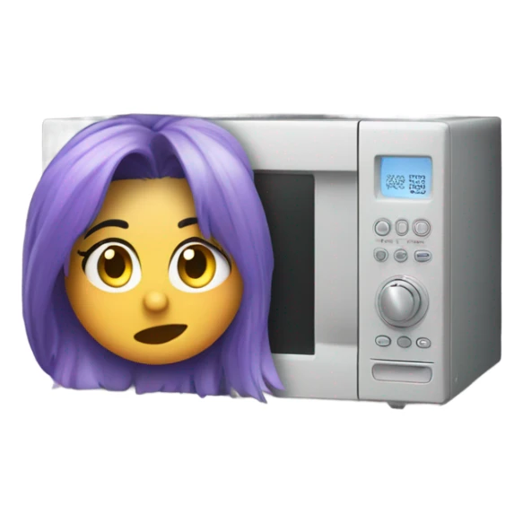 a person playing my little pony games on a microwave sticker