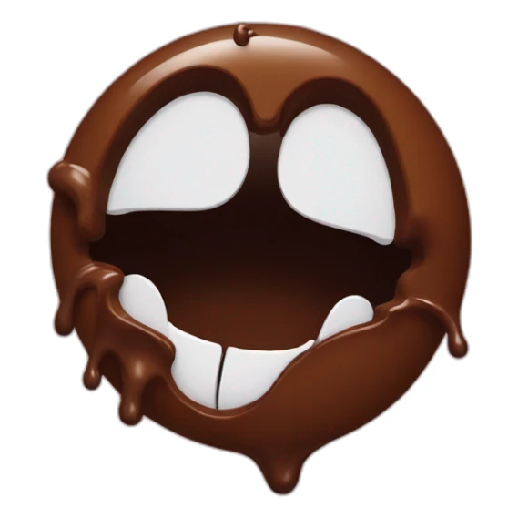 a hole with chocolate coming out of it sticker