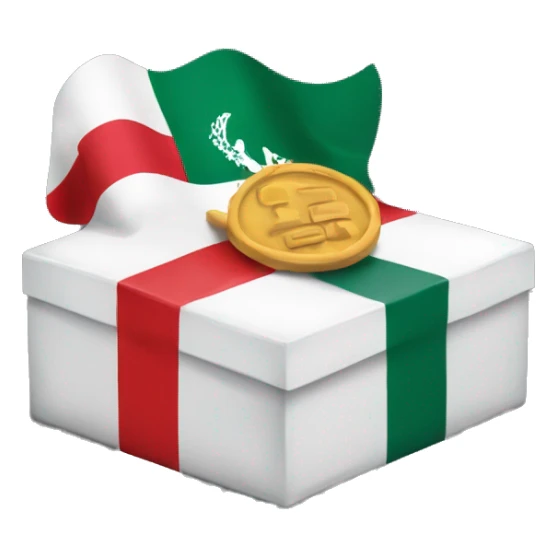 caja de regalo con la bandera de México sticker