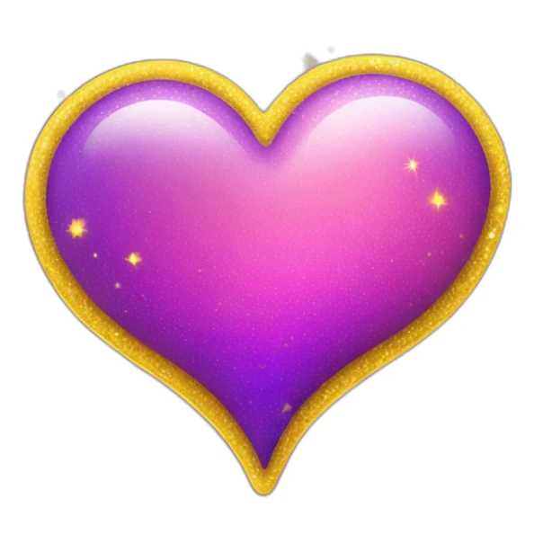 pink-and-purple-heart-with-yellow-sparkles sticker