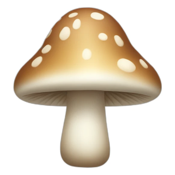 Skin-colored monochrome mushroom sticker