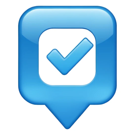 Tick blue instagram sticker