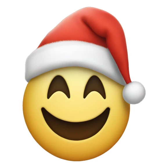 Smile face with heart eyes dress on a Christmas hat  sticker