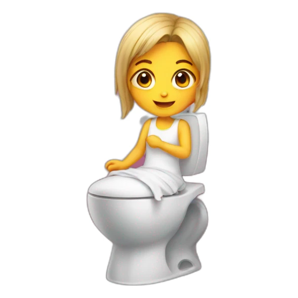 Girl in toilet sticker