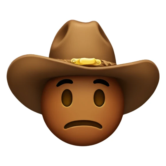poop emoji with cowboy hat sticker