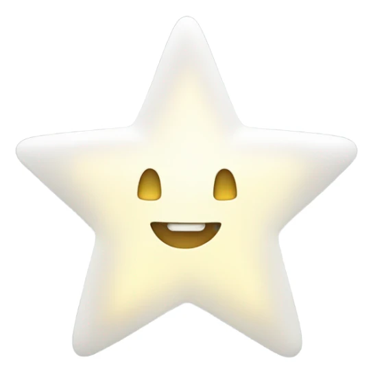 Bright white star sticker