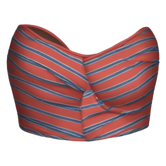 Striped tube top clothing sticker