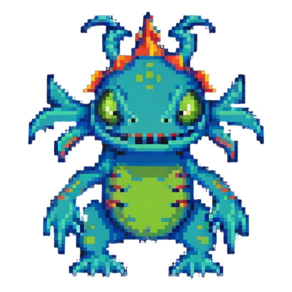murloc pixel art sticker