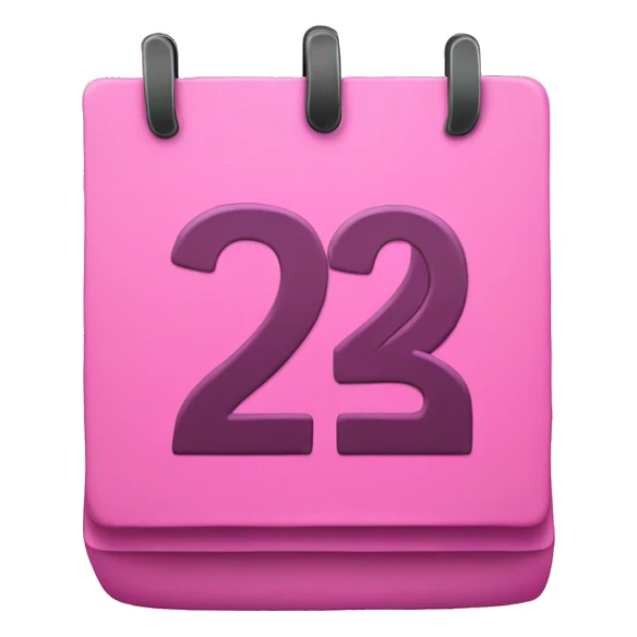 The number 22 written on a pink calendar sticker