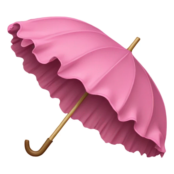 Detailed pink umbrella with large ruffles sticker