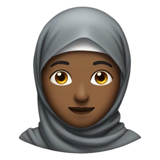 a man with hijab with stars for eyes sticker