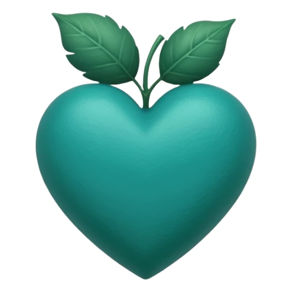 Corazón turquesas oscuro, más oscuro tirando a. Verde un poco mas azulado verdosos sticker