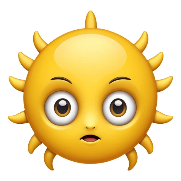 cute yellow virus with big eyes sticker