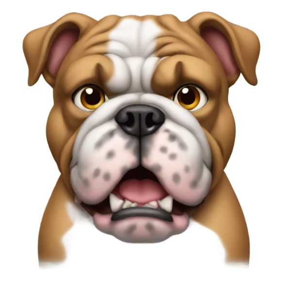 Bulldog with big muscle sticker