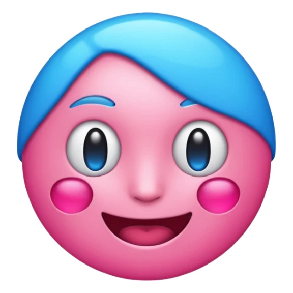 Generate emoji with text LFR and use electrict pink and blue color sticker