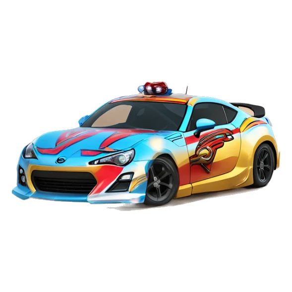 Linda Carter’s Wonder Woman Long wheelbase widened ground effects Scion FR-S desert race car sticker