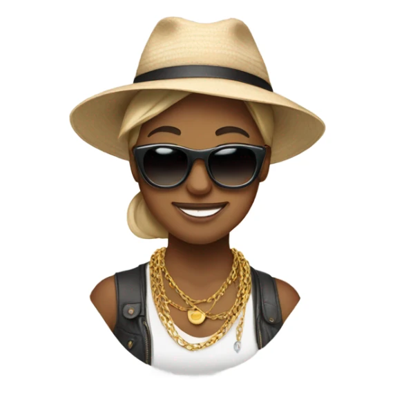 casual smile with accessories sticker