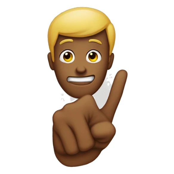 M.S. holds up his index finger. sticker