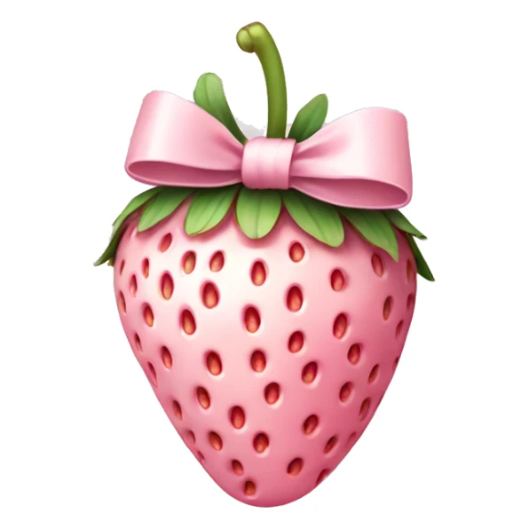  pale pink strawberry wrapped in pale pink bow sticker
