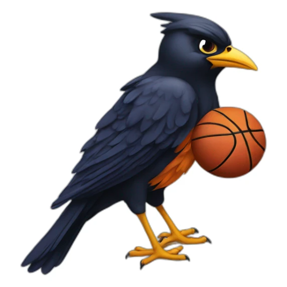 Atlanta birds basketball mascot logo black bird sticker