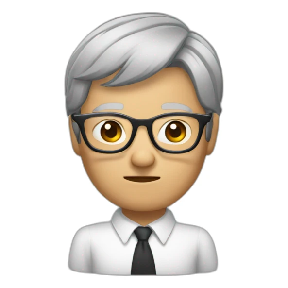 Chinese grey hair wear glasses thumb down sticker