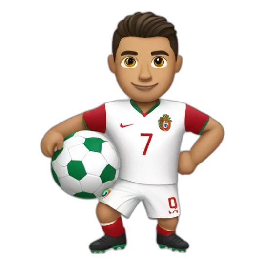 Create a prompCristiano Ronaldo wearing the Portugal jersey. sticker