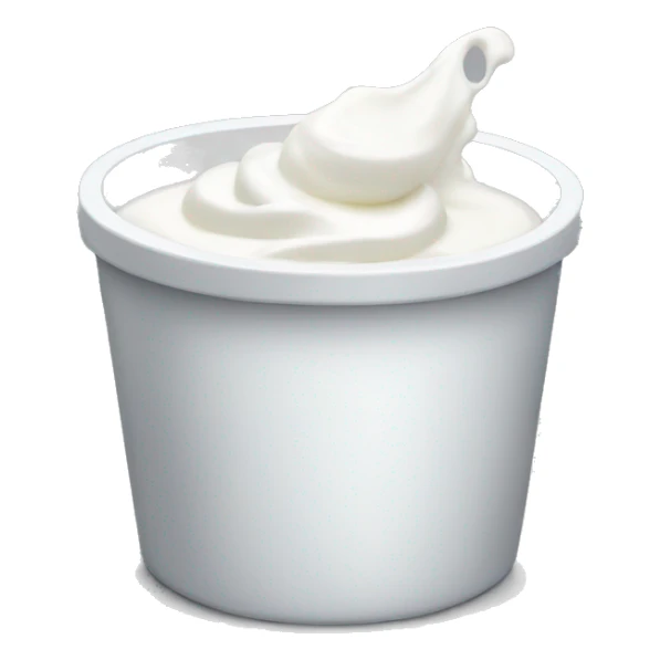 a tub of yogurt sticker