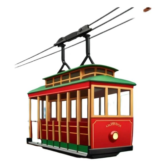 A cable car san francisco style climbing sticker