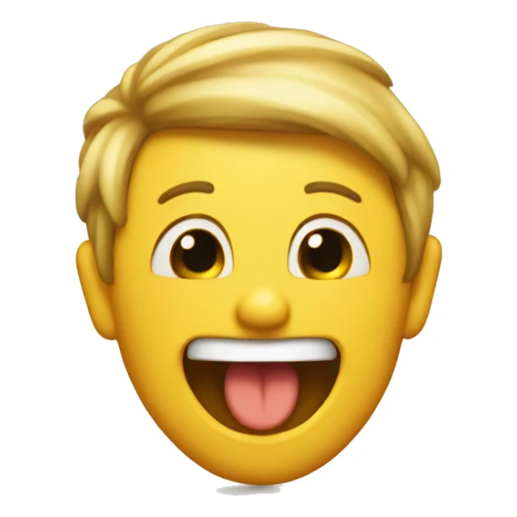 The laugh emoji with the thounder emoji sticker