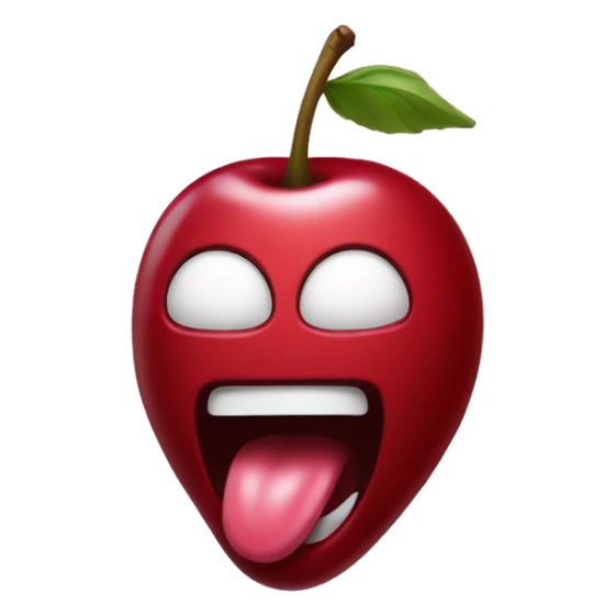 Cherry tongue out sticker