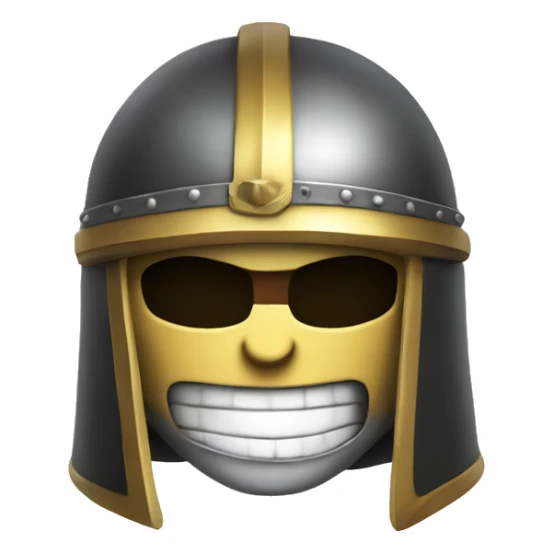 Smiley with barbarien helmet and crossed sword sticker