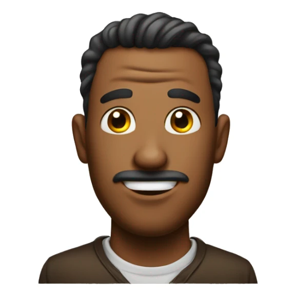 Mans head turning into poop emoji sticker