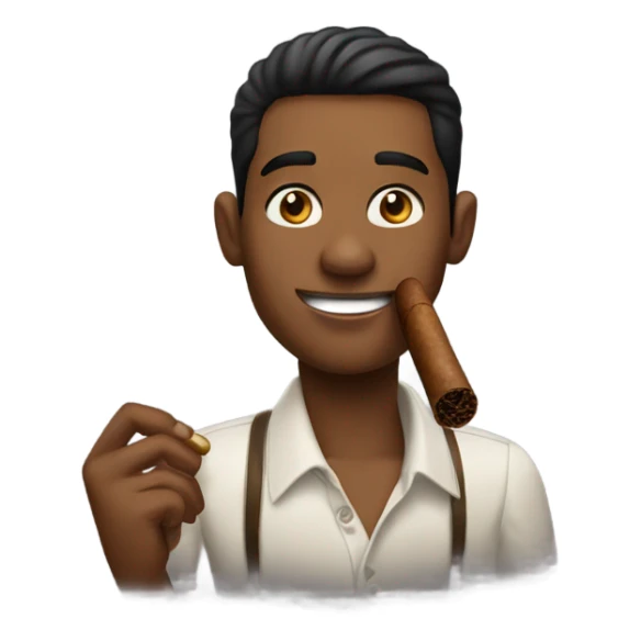 Hold jong man  smoking sigar in Cuba sticker