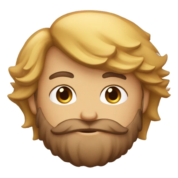 cara de emoji de pregunta de wassap con barba blanca sticker