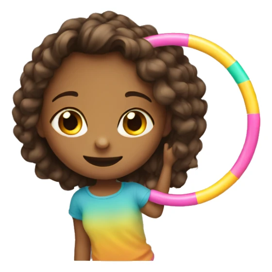 girl on the hoola hoop sticker