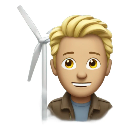 man with wind coming out of him sticker